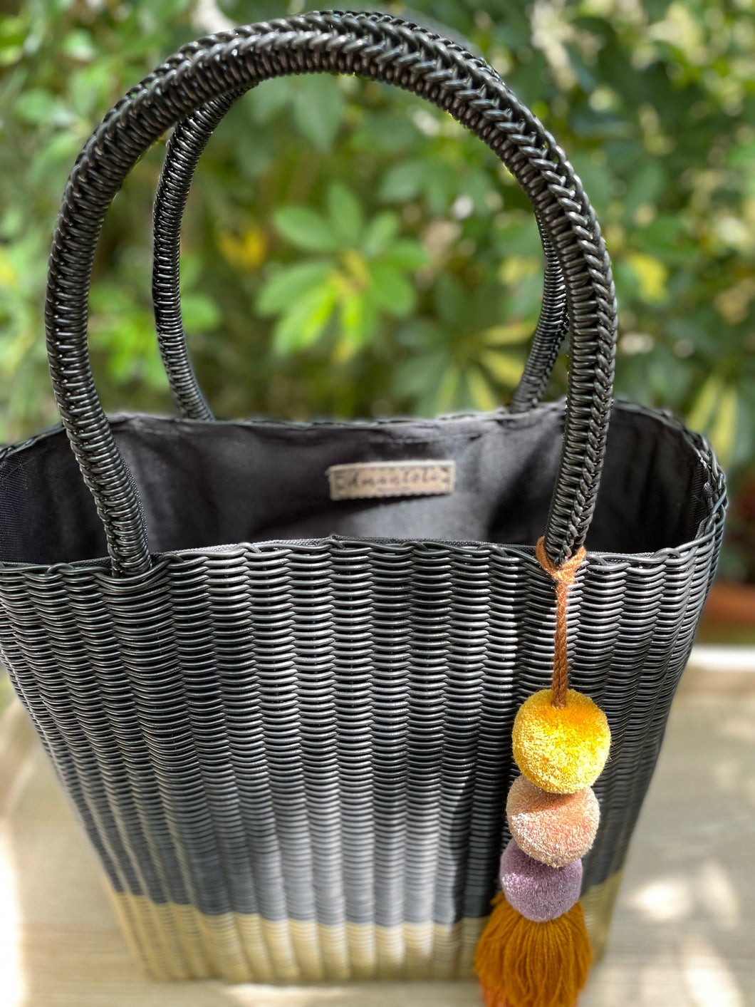 Black With Gold Base Tall Tote Bag ( 2 Styles Fully Lined or Unlined )